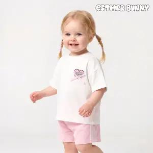 [에스더버니리틀] 하트자수리본티셔츠