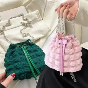 [라일리] Rly 퀼팅 체인 미니 버킷백 5color 복조리백 미니백 복조