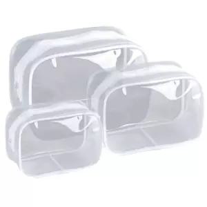 [라일리] Rly 투명 PVC 여행용 파우치 세트 화장품 수납백