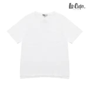 [택가 89,000원] 리쿠퍼 여성 포켓 화이트 라운드 반팔티셔츠 LCPW19-251