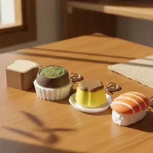 욤욤 클릭커 키링 식빵 두쫀쿠 푸딩 초밥 4종세트