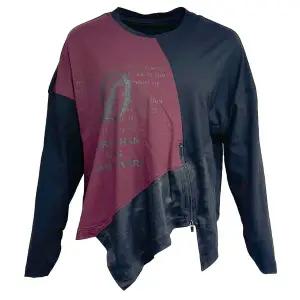 [데시데](의정부점)절개배색 언발지퍼디테일 티셔츠 DPW105