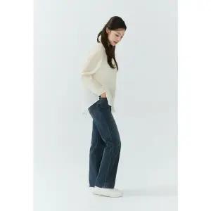 [잠뱅이](김해점)여) 다크 인디고 밴드 나비 체인자수 여성 스트레이트 루즈핏 IG(L)-DB AQ1DIG157