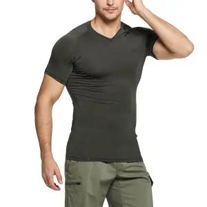 [테슬라][한정특가] 테슬라 컴프레션 헬스 브이넥 반팔 티셔츠 쿨링 베이스레이어