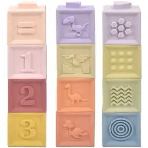 (12종세트) 감각 소프트 쌓기 촉감 큐브/유아동/놀이/학습/아기/유아/익힘/촉각/자극/발달/학습용/어린이집