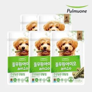 [풀무원]아미오 건강담은 간식 덴탈껌 강아지 양치껌 그린 100g×5개입