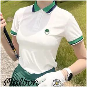 말본 여성 냉감카라 니트 반팔 티셔츠 - 봄 여름 신상(여성)(골프)