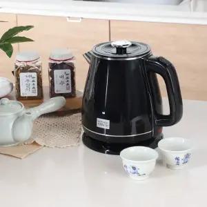 [eTVws]키친플라워 더블 블랙 1.8L 전기포트 스텐 이중단열 무선 KEK-1825/NSM
