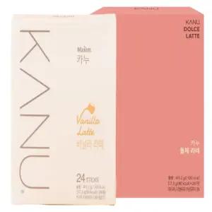 맥심 카누 바닐라라떼 24Tx1개+카누 돌체 라떼 24Tx1개 (총48T)