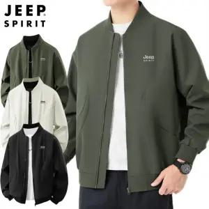 JEEP SPIRIT 남성 캐주얼 야구 넥 바람막이 점퍼 봄가을 빅사이즈 작업복 자켓