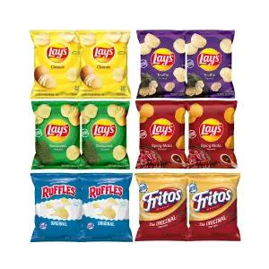 6+6 레이즈&러플스 감자칩, 프리토스 콘칩 x 12개