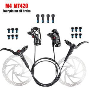 MEROCA M4 MTB 자전거 유압 브레이크 산악 디스크 MT420 사이클링 액세서리 4 피스톤 mtb