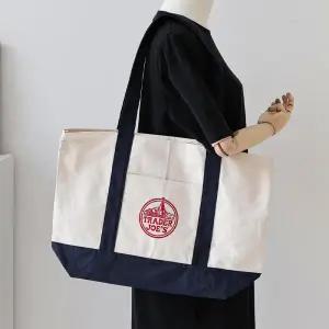 [아트박스]/이비자 트레이더조 에코백 코튼 캔버스 가방 라지