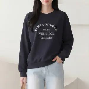 [올리비에스클로젯] 산타모니카 자수 맨투맨 티셔츠_O2603TS065A