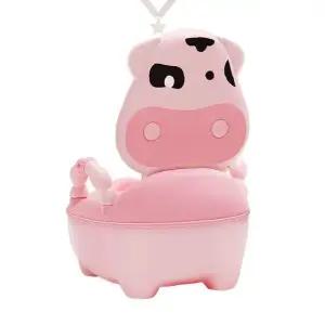 어린이 젖소 디자인 변기 유아 배변 훈련 소변기 남아 여아 화장실 연습 독립