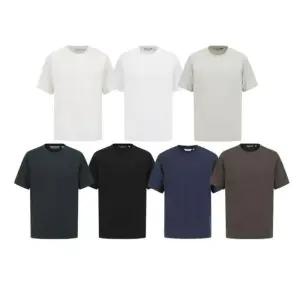 [지오지아]6컬러 사카리바 솔리드 라운드 반팔 티셔츠_ABF2TR1103_6COR_DG