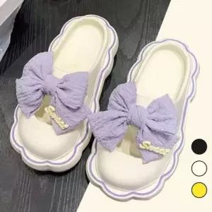 [오노마] ONM 층간 실내화 쿠션 슬리퍼 실내 발편한 리본 소음