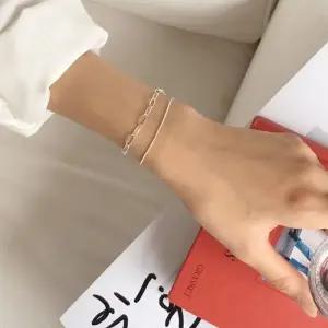 [라일리의류] Rly (silver925) long chain bracelet