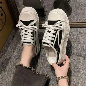 [오노마] ONM 여성 캐주얼 슬리퍼 스니커 캔버스화 통굽 뮬스니커즈