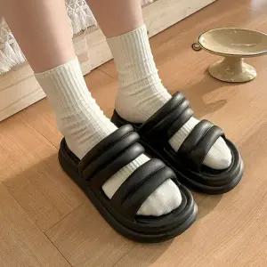 [라일리의류] Rly 여자 통굽 두줄 슬리퍼 가벼운 착용감 여름 슬리퍼