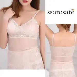 [라일리의류] Rly (쏘로사떼)캡내장 레이스 시스루 끈브라런닝