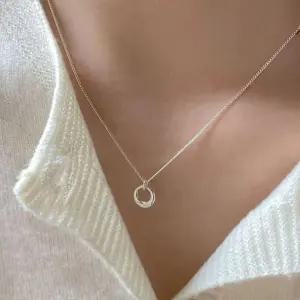 [라일리의류] Rly 여성 심플 유니크 링 원형 펜던트 포인트 패션 목걸이
