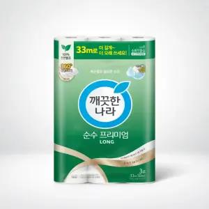깨끗한나라 순수프리미엄 화장지 30롤 3겹 33m