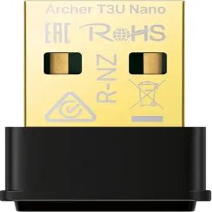 데스크톱 PC용 TP-Link Nano USB WiFi 어댑터(Archer T3U Nano)-AC1300 2.4G/5G 듀얼 밴드 무선 네트워크