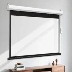 빔프로젝터 전동 스크린 대형 롤 회의용 영화 블라인드 벽걸이 화면