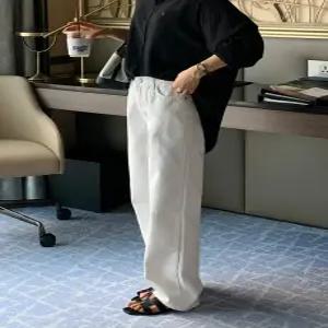 2757 퓨어 스판 일자와이드핏 코튼 팬츠 (one color) 뒷밴딩