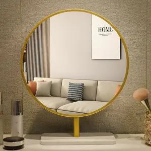 탁상 화장거울 책상용 수납 서랍 데스크 미러 원형 대형