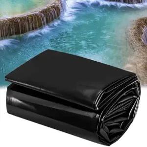 5 연못 라이너 내구성이 뛰어난 유연 고무 필름 타프 언더레이 방수막 - 검은색 3.3x19.7피트