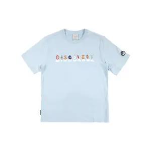 디스커버리  공용 메인크루 타이포 그래픽 티셔츠 DXRS7C043-BLL
