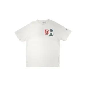 디스커버리  공용 바시티 와펜 반팔 티셔츠 DXRS5K043-WHS