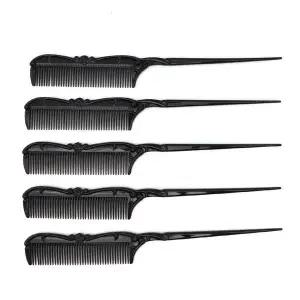 TBZ 엔틱 꼬리빗 5p 블랙 참빗 쪽빗 휴대용빗 헤어브러쉬