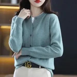 [옷은날개] 여성 봄 간절기 도톰 베이직 데일리 라운드 가디건