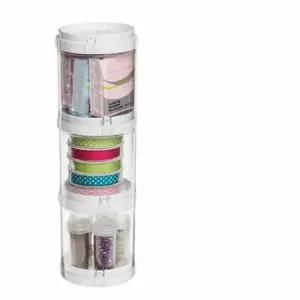 ( )수납정리함(원형)3단 1개 사무용품보관함 문구수납함