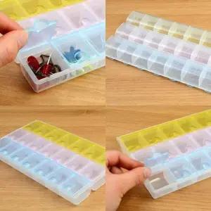 ( )21칸 개별뚜껑 케이스 악세사리수납함 사무용품정리함 큐빅보관함