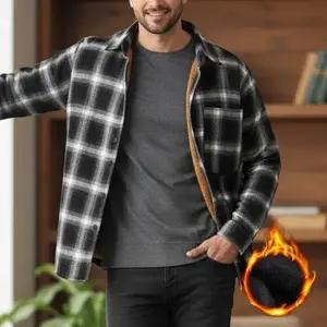 빅사이즈 기모 남성 2컬러 클래식 셔츠 IS-JK74