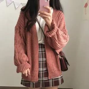 꽈배기 짜임 여성 3컬러 니트 가디건 WS-CD03