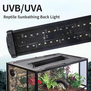 파충류 10.0 풀 스펙트럼 LED UV 램프 거북이 도마뱀 뱀 + 테라리움 비바리움 칼슘 공급 타르타루가
