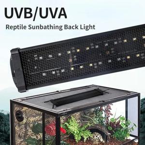 UVA + 파충류 풀 스펙트럼 LED 라이트, 거북이 도마뱀 뱀 테라리움, 일광욕 열 램프, 10.0 태양