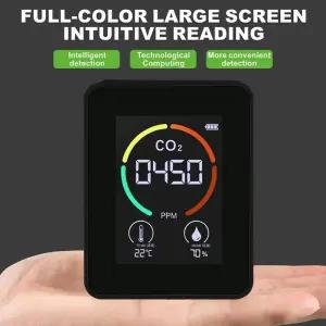 공기질측정기 공기질 기 가정용 CO2 모니터 TVOC 테스터 USB 충전 온도계 습도계