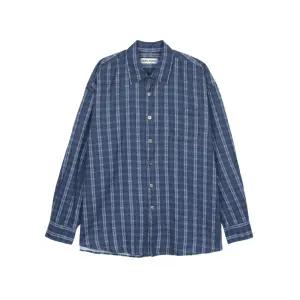 [아워레가시]아워레가시 남성 버로우드 체크 셔츠 블루 M2262BCP