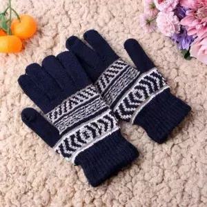 겨울장갑 털장갑 니트 스트라이프 니트장갑 줄무늬
