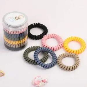 톤다운 전화선머리끈 6개 스프링머리끈