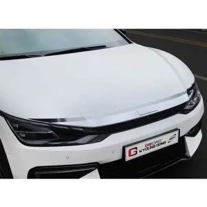 [하프클럽/]후드가드 디플렉터 크롬 튜닝 커버 EV6보호몰딩