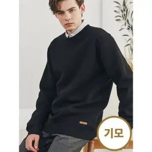 [쿨트]남성 스탠다드핏 래더 아이콘 기모 맨투맨 블랙_P374528447