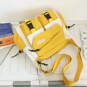 [셀러에이드]WL 여성 데일리 학생 여행 용 캐주얼 크로스백 ivory노랑
