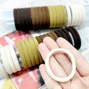 [에이치플러스몰]TBZ 짱짱한 기본 대용량 머리끈 고무줄 헤어끈 브라운